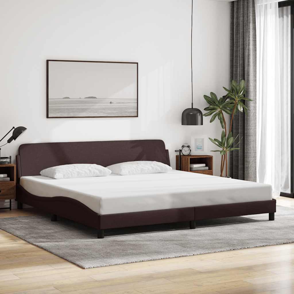 Bettgestell Dover Dunkelbraun 200x200 cm