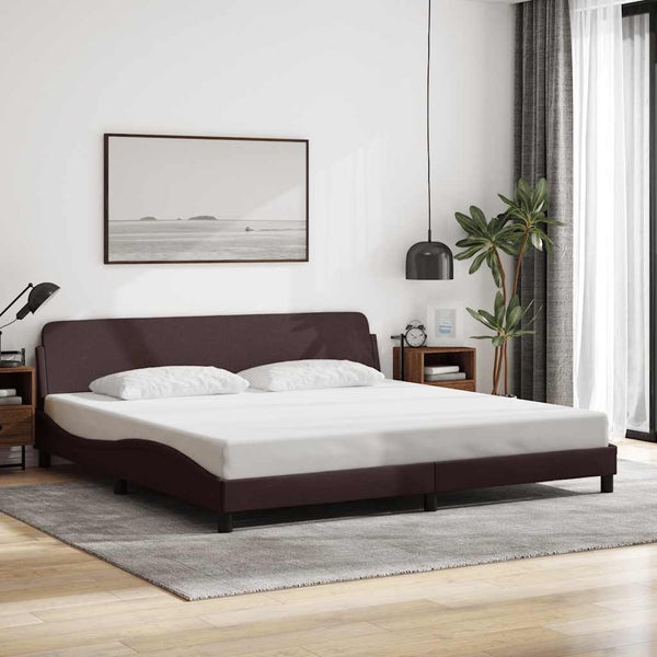 Bettgestell Dover Dunkelbraun 200x200 cm