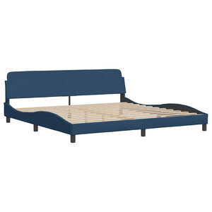 Bettgestell Blau 200x200 cm Stoff