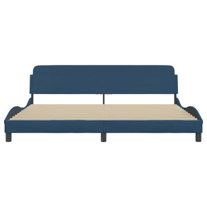 Bettgestell Blau 200x200 cm Stoff