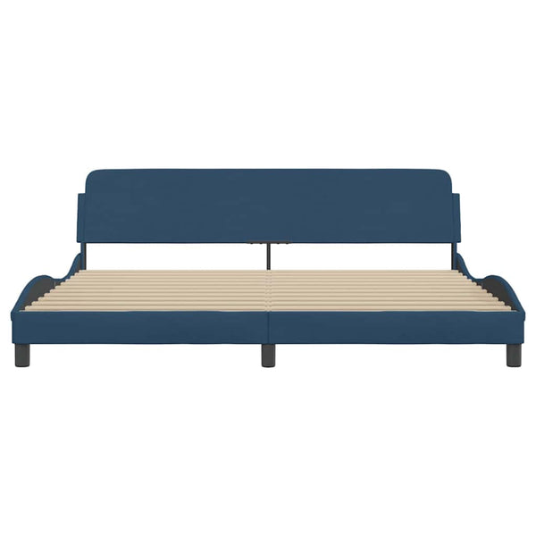 Bettgestell Blau 200x200 cm Stoff