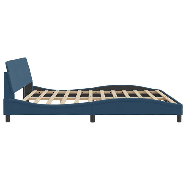 Bettgestell Blau 200x200 cm Stoff