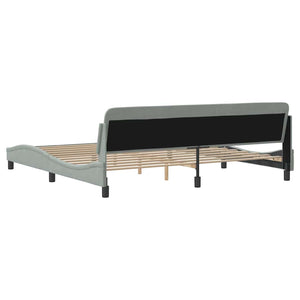 Bettgestell Dover Hellgrau Samt 200x200 cm