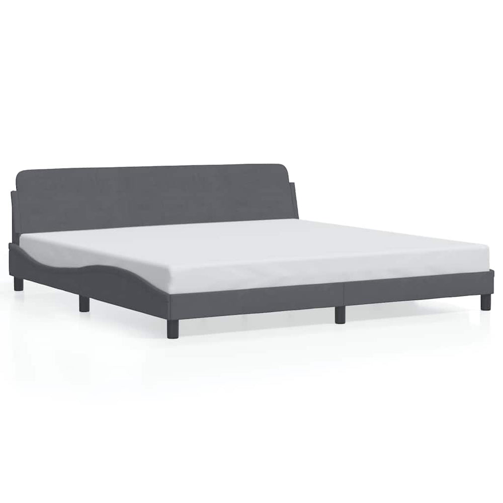Bettgestell Dover Dunkelgrau 200x200 cm