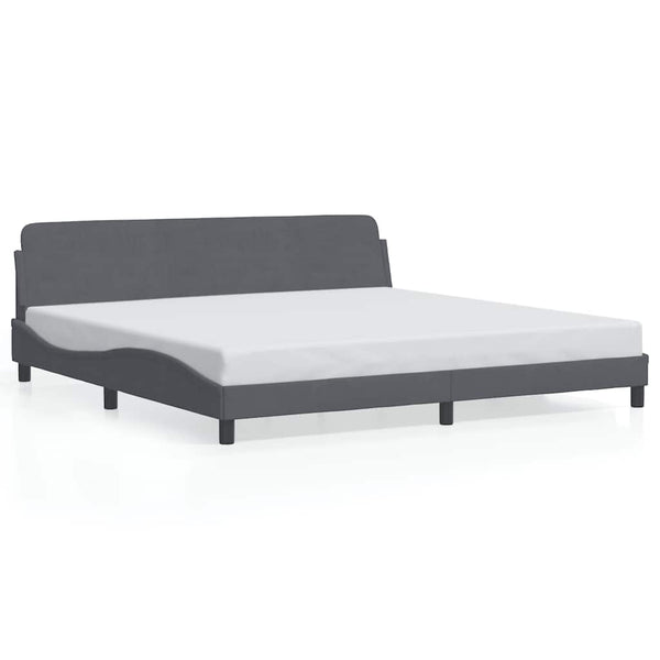 Bettgestell Dover Dunkelgrau 200x200 cm