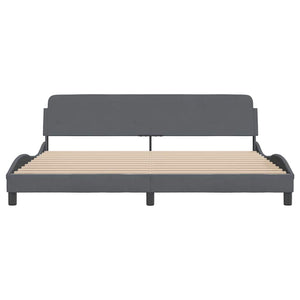 Bettgestell Dover Dunkelgrau 200x200 cm
