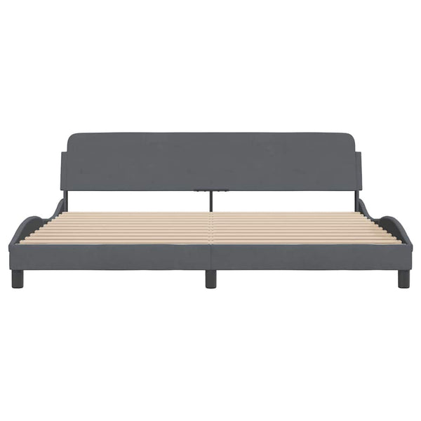 Bettgestell Dover Dunkelgrau 200x200 cm