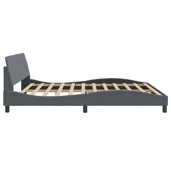 Bettgestell Dover Dunkelgrau 200x200 cm