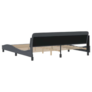 Bettgestell Dover Dunkelgrau 200x200 cm