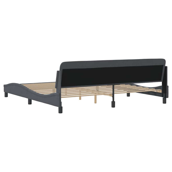 Bettgestell Dover Dunkelgrau 200x200 cm