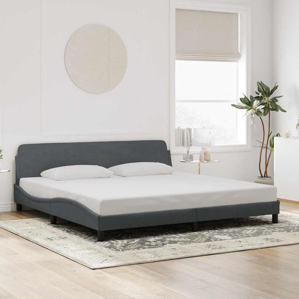 Bettgestell Dover Dunkelgrau 200x200 cm