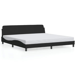 Bettgestell Schwarz Samt 200x200 cm