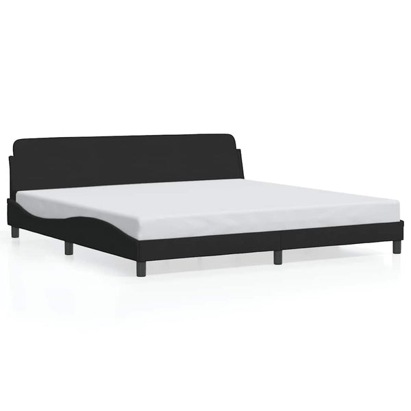 Bettgestell Schwarz Samt 200x200 cm