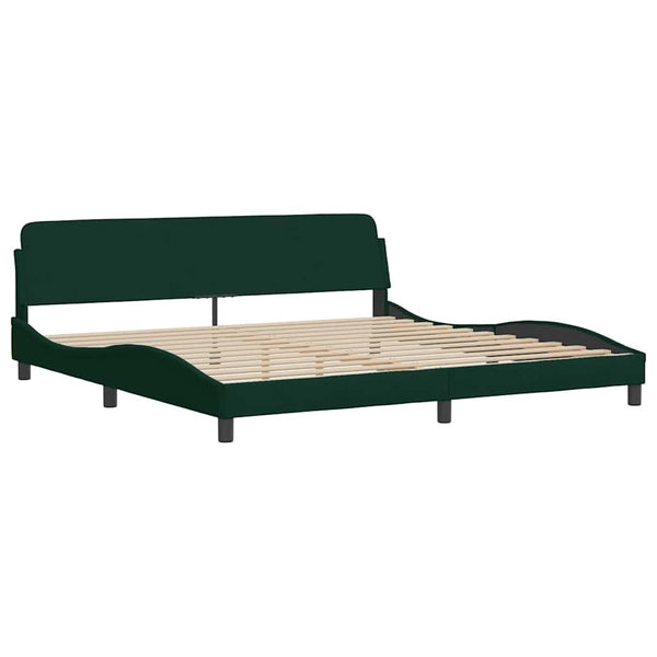 Dunkelgrünes Samt Bettgestell 200x200 cm