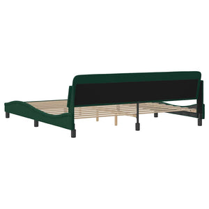 Dunkelgrünes Samt Bettgestell 200x200 cm