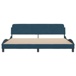 Bettgestell Samt Blau 200x200 cm