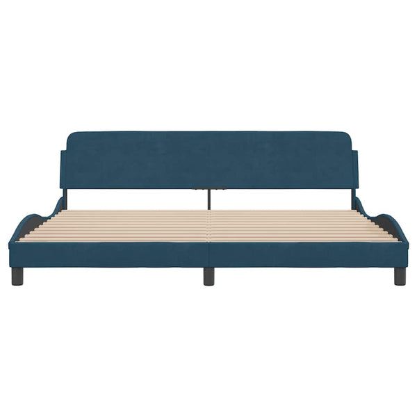 Bettgestell Samt Blau 200x200 cm