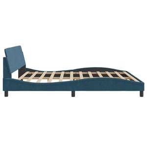 Bettgestell Samt Blau 200x200 cm