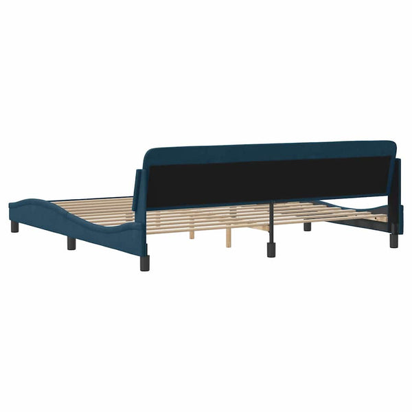Bettgestell Samt Blau 200x200 cm