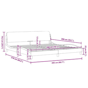 Bettgestell Samt Blau 200x200 cm