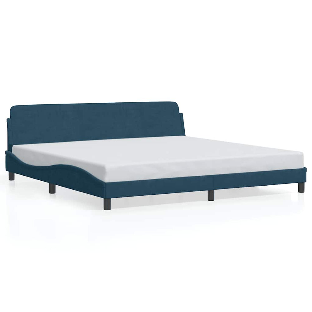 Bettgestell Samt Blau 200x200 cm