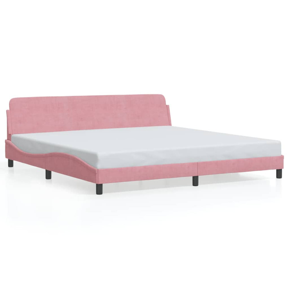 Bettgestell Rosa Samt 200x200 cm