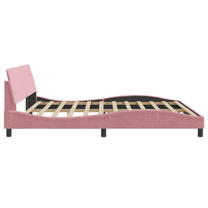 Bettgestell Rosa Samt 200x200 cm