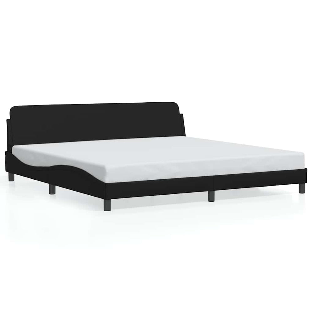 Bettgestell Dover Schwarz 200x200 cm Kunstleder