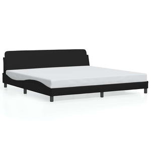Bettgestell Dover Schwarz 200x200 cm Kunstleder