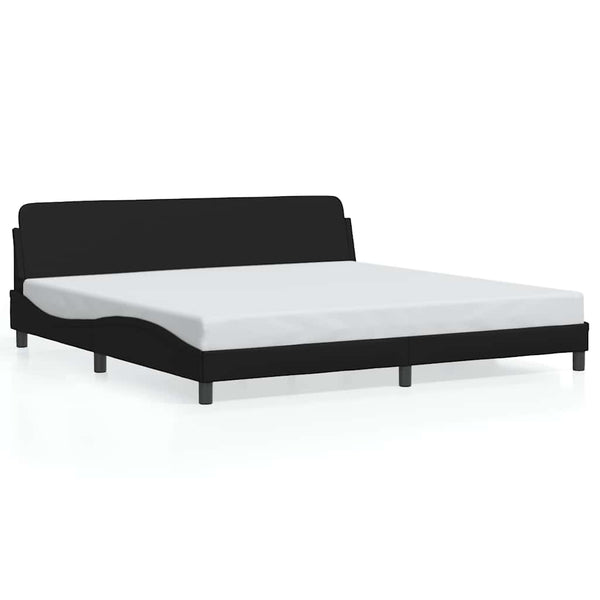 Bettgestell Dover Schwarz 200x200 cm Kunstleder