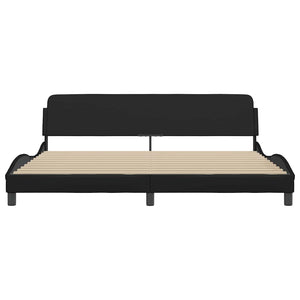 Bettgestell Dover Schwarz 200x200 cm Kunstleder