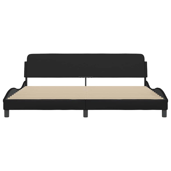 Bettgestell Dover Schwarz 200x200 cm Kunstleder