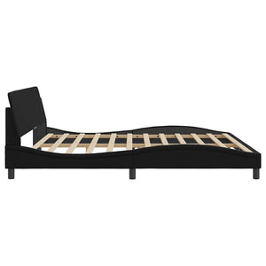 Bettgestell Dover Schwarz 200x200 cm Kunstleder