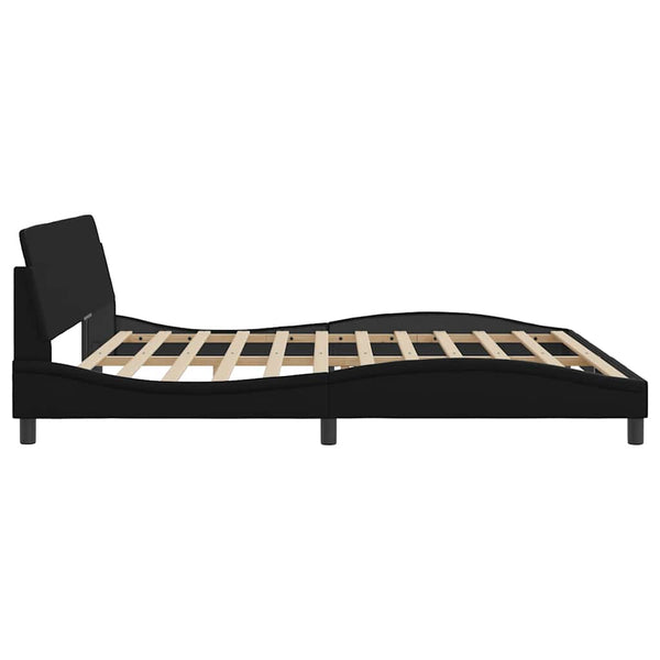 Bettgestell Dover Schwarz 200x200 cm Kunstleder