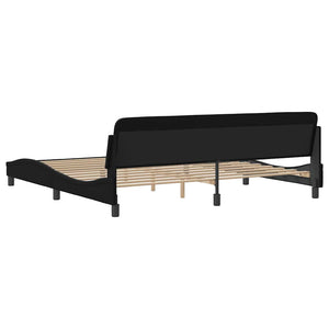 Bettgestell Dover Schwarz 200x200 cm Kunstleder
