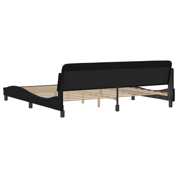 Bettgestell Dover Schwarz 200x200 cm Kunstleder