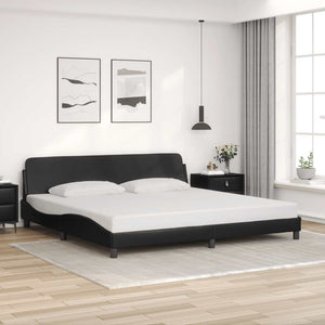 Bettgestell Dover Schwarz 200x200 cm Kunstleder