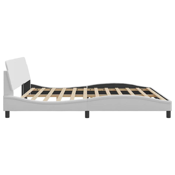 Bettgestell Dover Weiß 200x200 cm Kunstleder