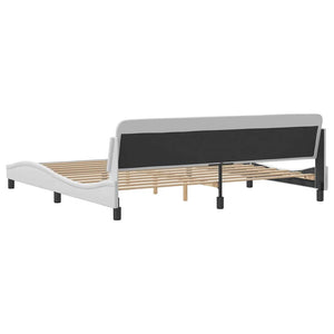 Bettgestell Dover Weiß 200x200 cm Kunstleder