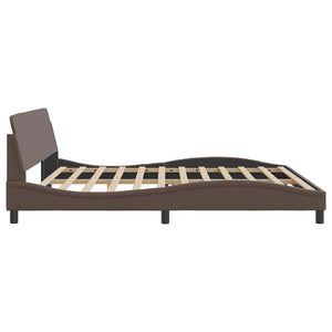 Bettgestell Dover Braun 200x200 cm Kunstleder