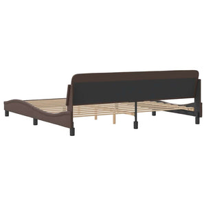 Bettgestell Dover Braun 200x200 cm Kunstleder