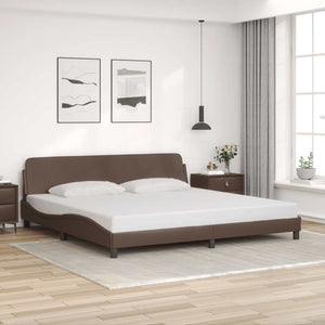 Bettgestell Dover Braun 200x200 cm Kunstleder