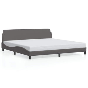 Bettgestell Dover Grau 200x200 cm Kunstleder