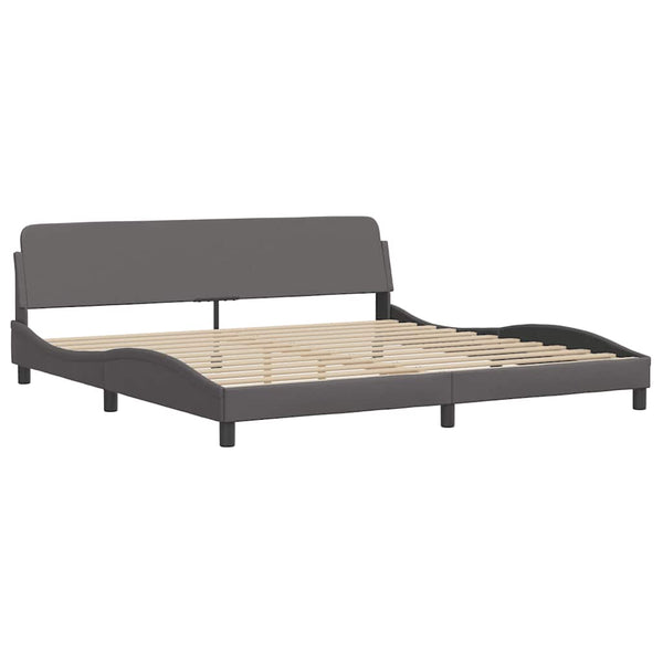 Bettgestell Dover Grau 200x200 cm Kunstleder