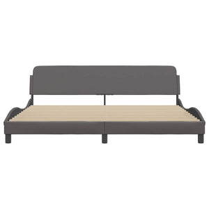 Bettgestell Dover Grau 200x200 cm Kunstleder