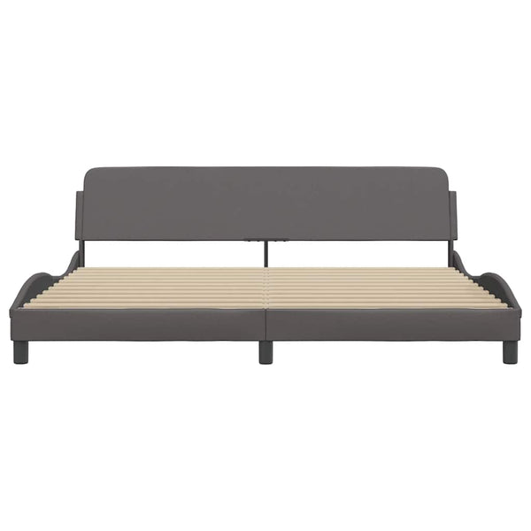 Bettgestell Dover Grau 200x200 cm Kunstleder