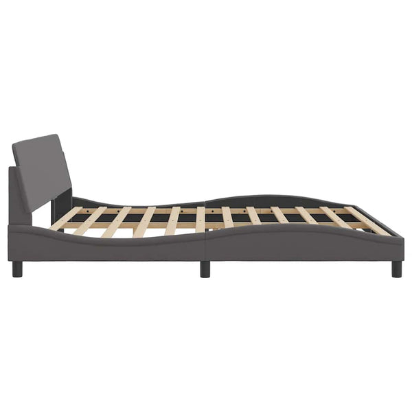 Bettgestell Dover Grau 200x200 cm Kunstleder