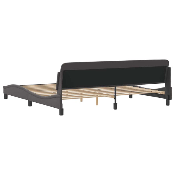 Bettgestell Dover Grau 200x200 cm Kunstleder