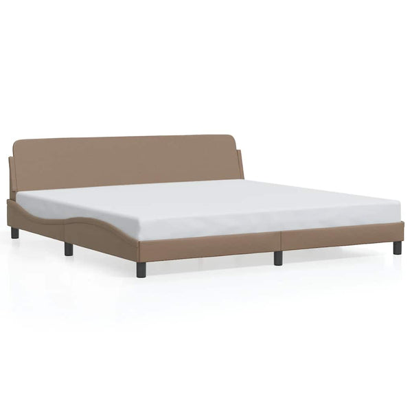 Bettgestell Dover Cappuccino 200x200 cm Kunstleder
