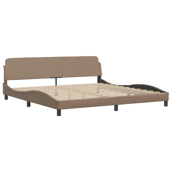 Bettgestell Dover Cappuccino 200x200 cm Kunstleder